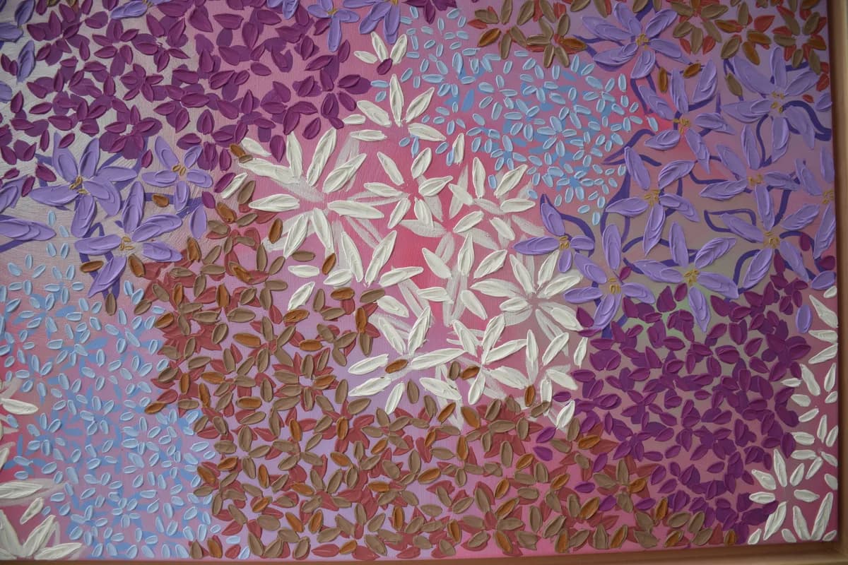 Purple Dreams painting view 3 with lavender, violet, and dusk tones.