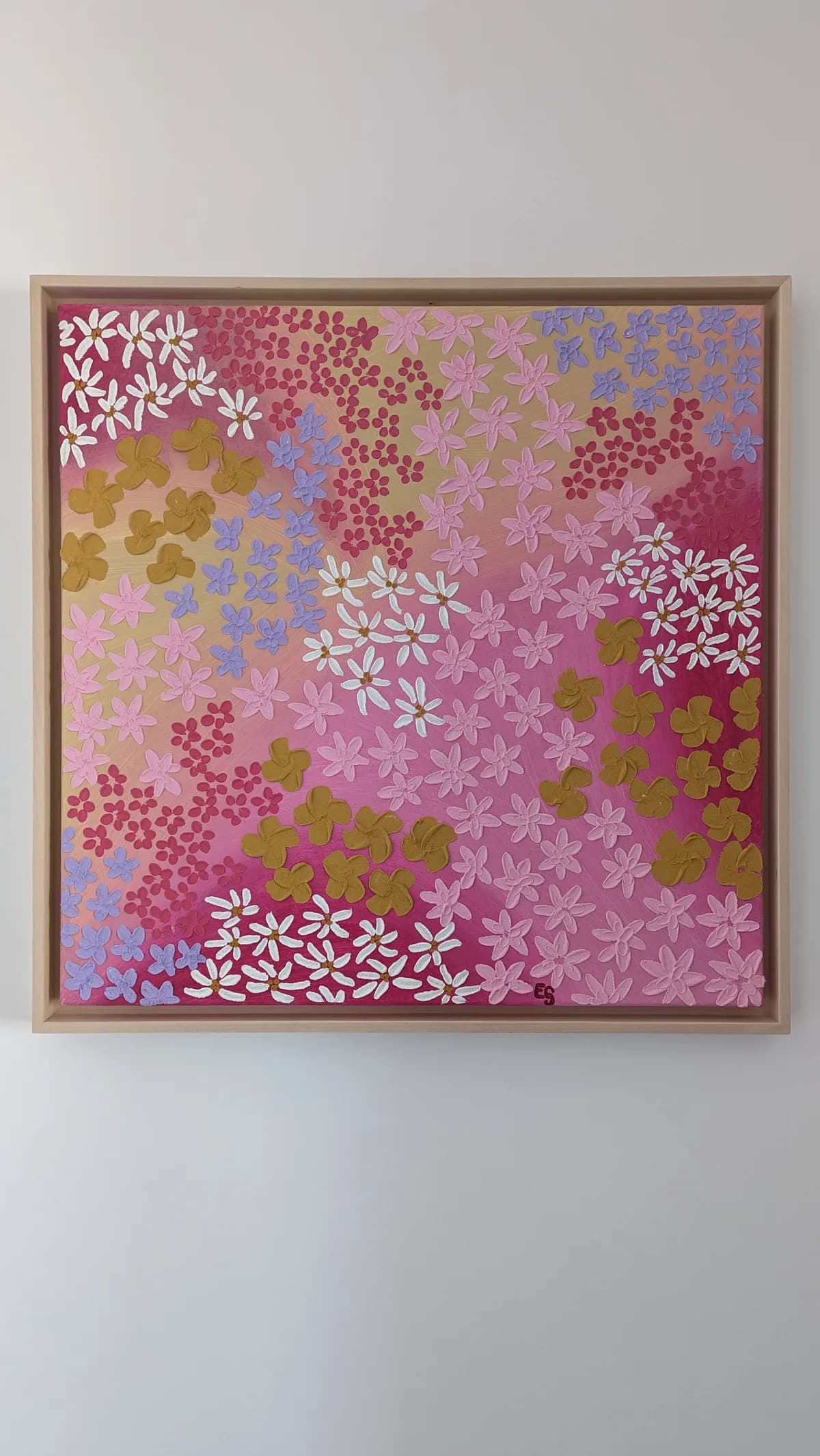 Whispers On The Canvas painting view 3 with quiet neutrals and soft tonal shifts.